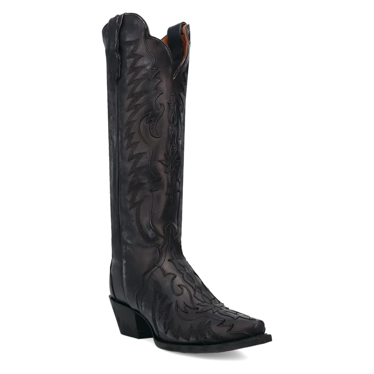 Hallie Leather Boot In Black Cowboy Boot By Dan Post 1