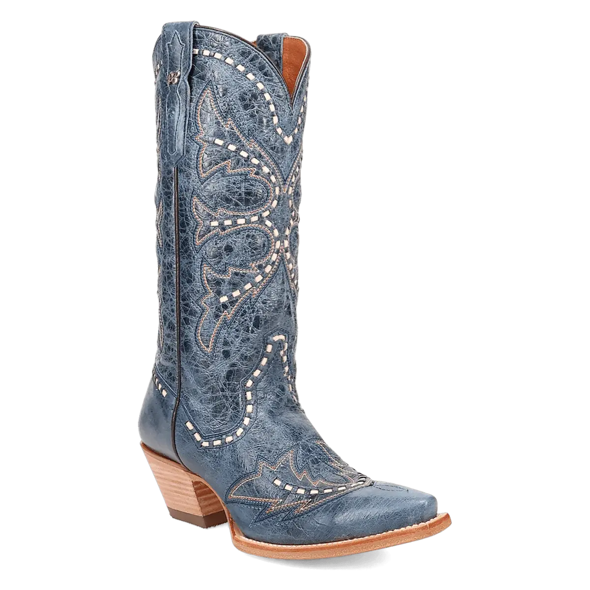 Mesa Boot In Blue Lace By Dan Post 1