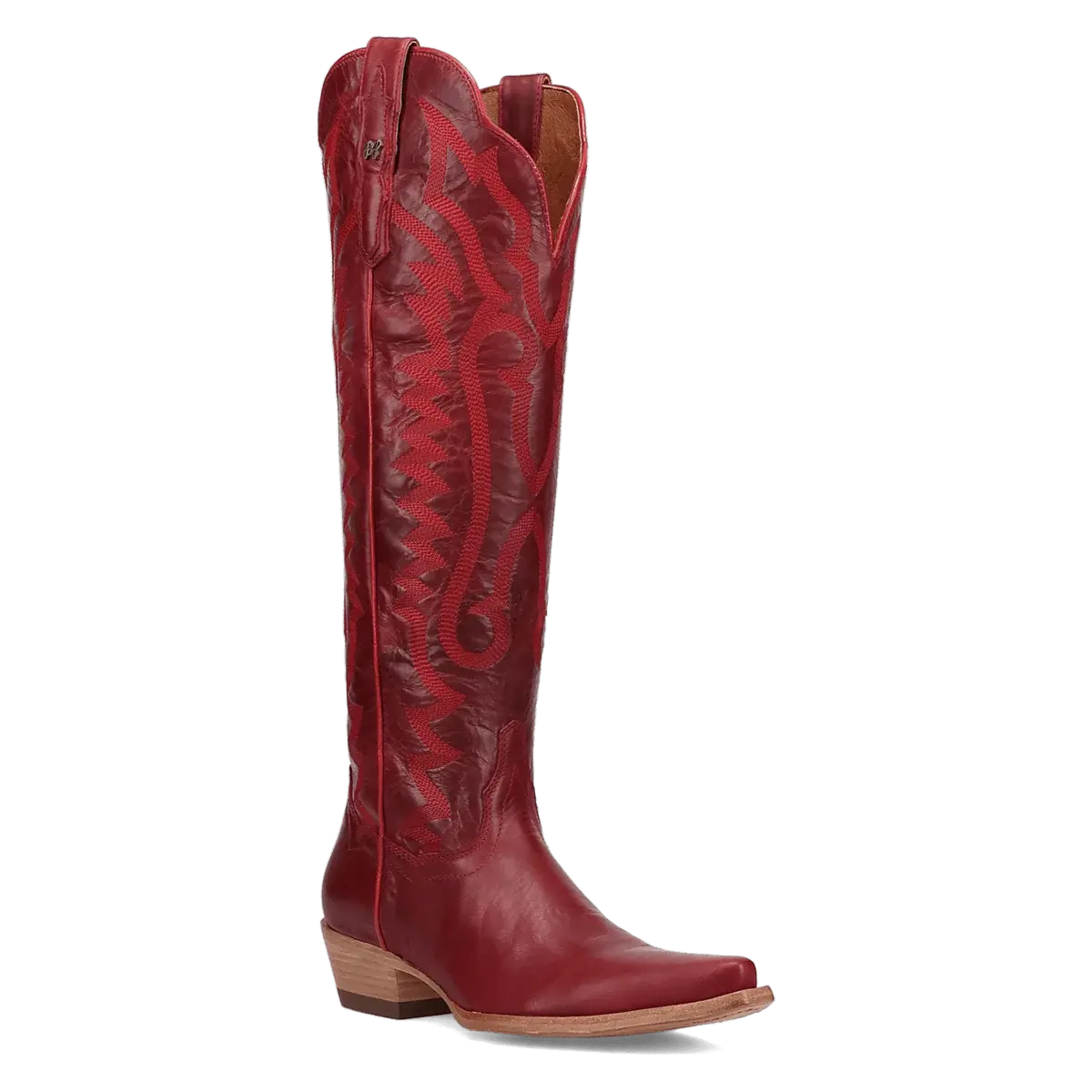 Heartland Red Knee High Leather Women's Cowboy Boot By Dan Post 1