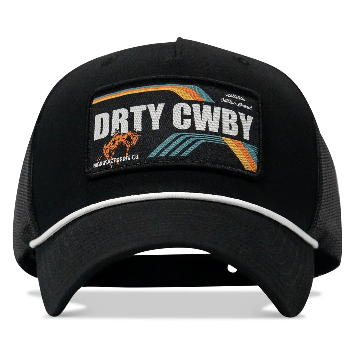 Drtycwby Vintage Bronco Patch Rope Snapback Hat 1