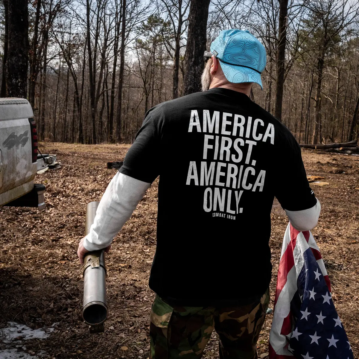 America First. American Only. Men's T-Shirt 4