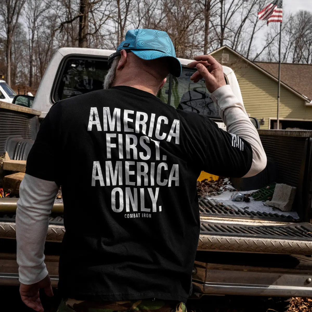 America First. American Only. Men's T-Shirt 10
