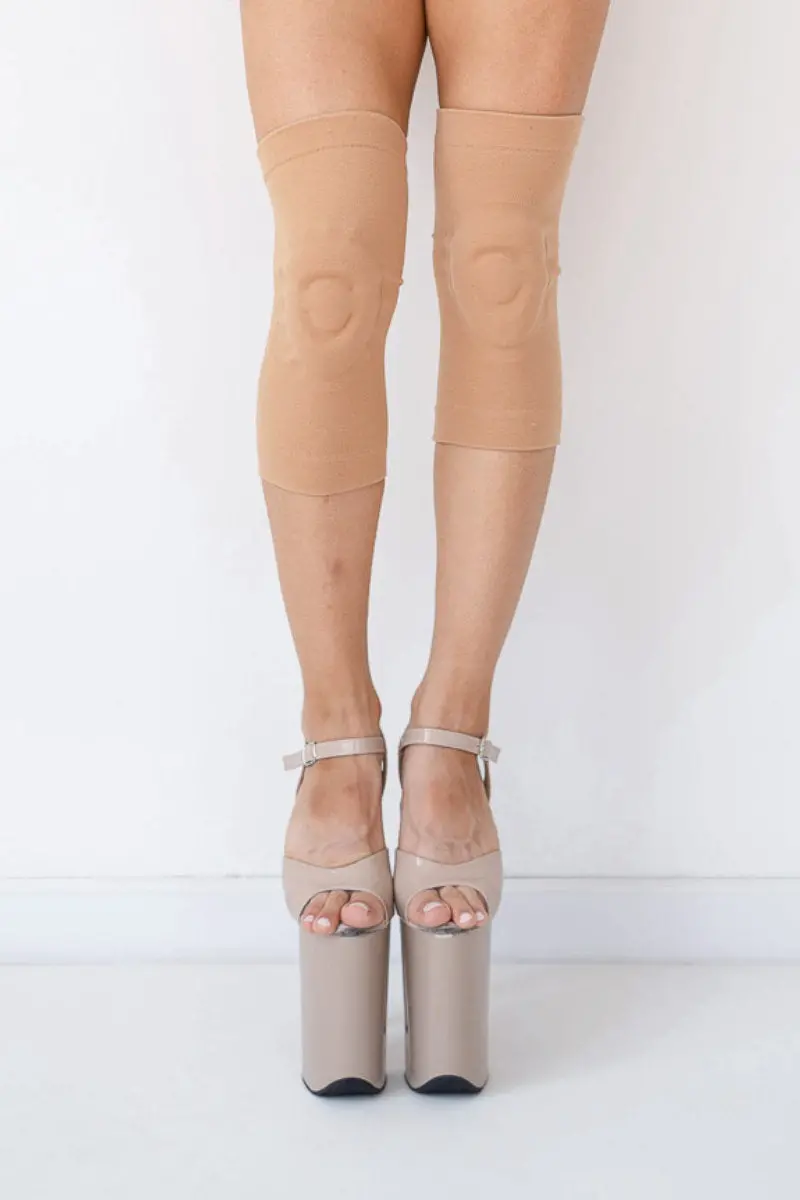 Pole Addict Gel Kneepads - Sea Sand 1