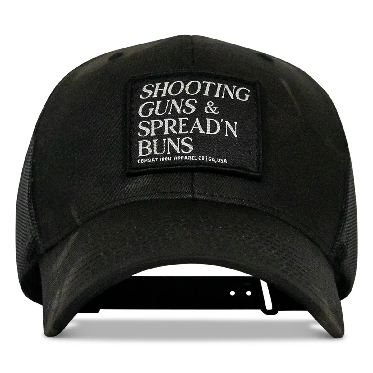 Shooting Guns & Spread'n Buns Patch Snapback Hat 2
