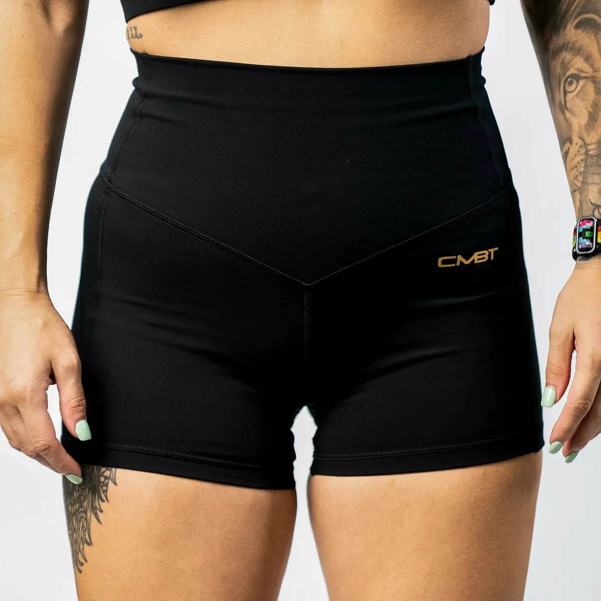 Ladies Luxe High Waisted Shorts 1