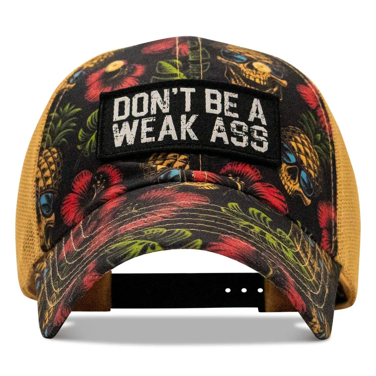 Don't Be A Weak Ass Patch Tactical Ripstop Mesh Snapback Hat 3