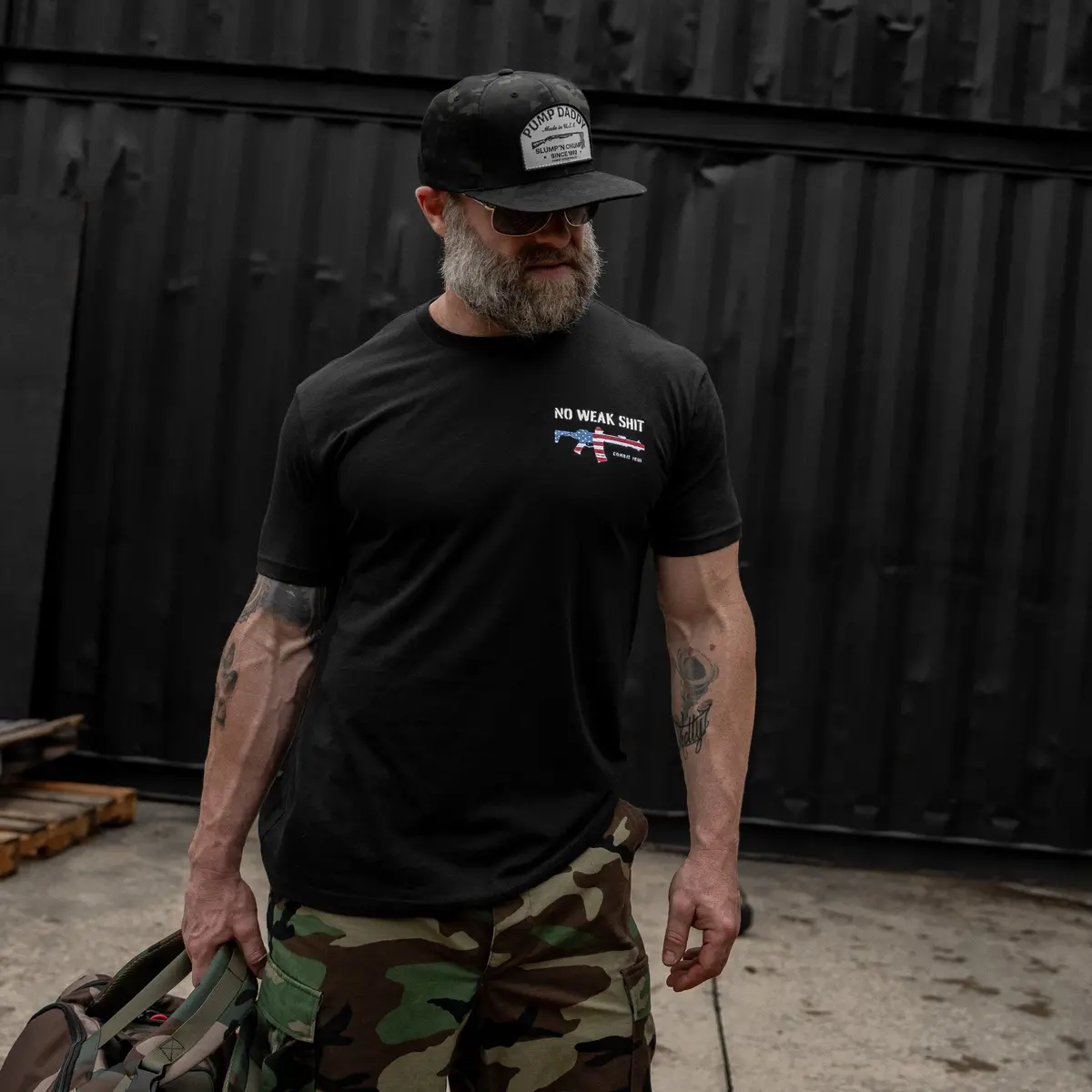 No Weak Shit Rifle Men's T-Shirt 4