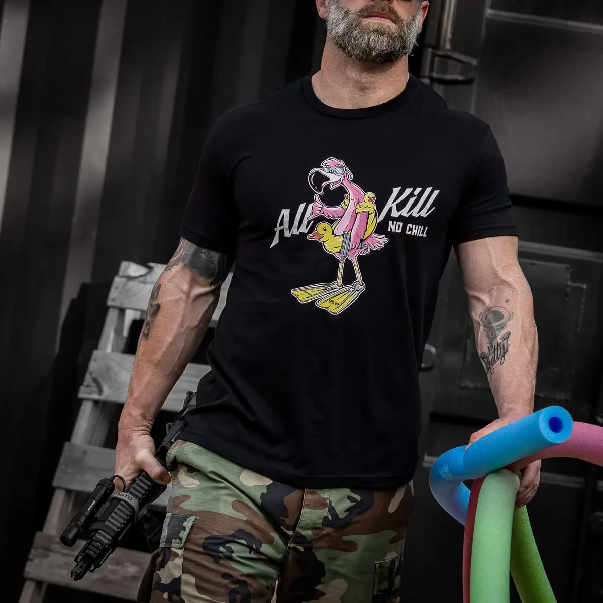 All Kill No Chill Flamingo Men's T-Shirt 3
