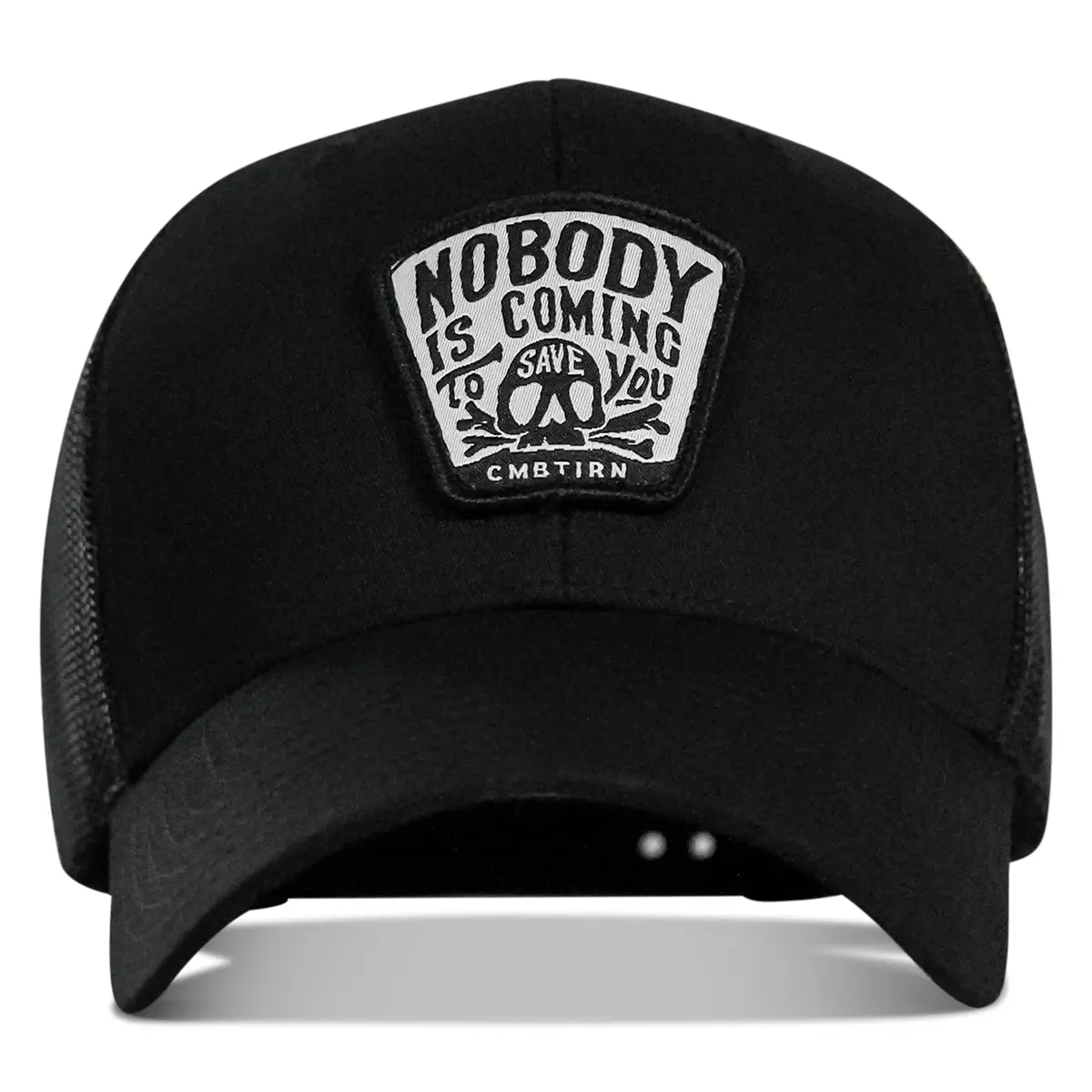 Nobody Is Coming To Save You Skull Patch Snapback Hat 1