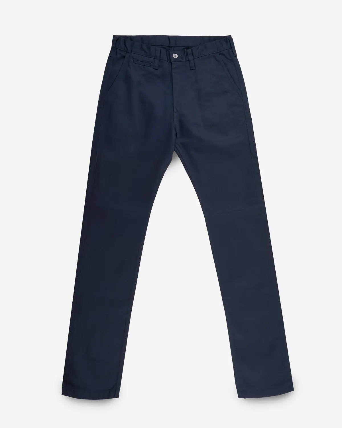 9Oz Mercerised Selvedge Cotton Relaxed Tapered Cut Chinos - Navy 1