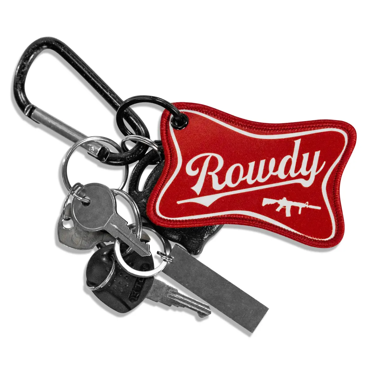 Rowdy Beer Logo Keychain 1