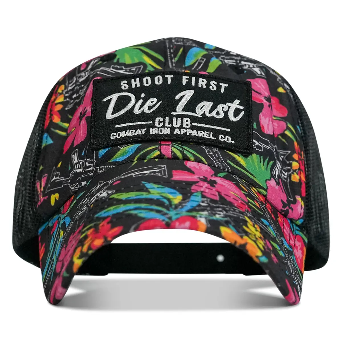 Shoot First. Die Last. Club Patch Tactical Ripstop Mesh Snapback Hat 2