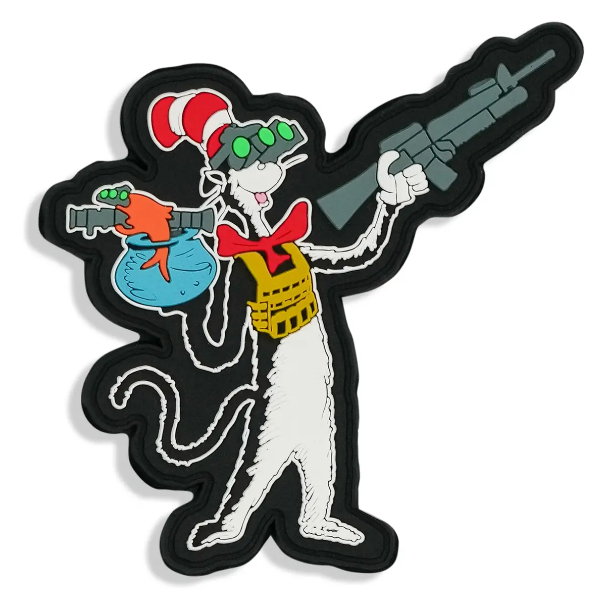 Cat With A Gat Pvc Patch 1