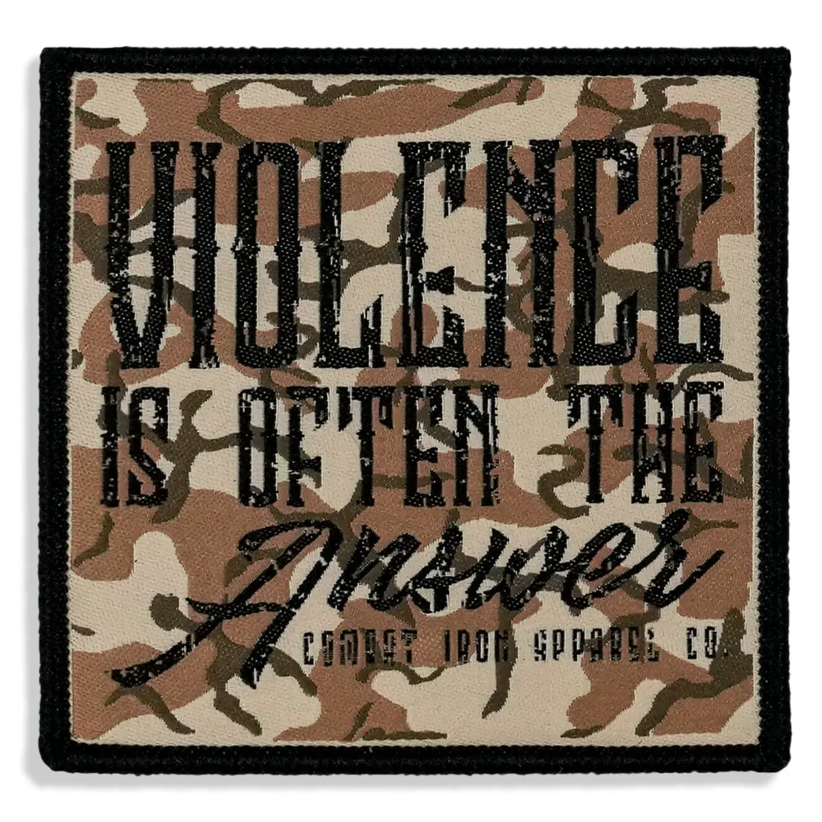 Violence Is Often The Answer Soft Velcro Patch 1