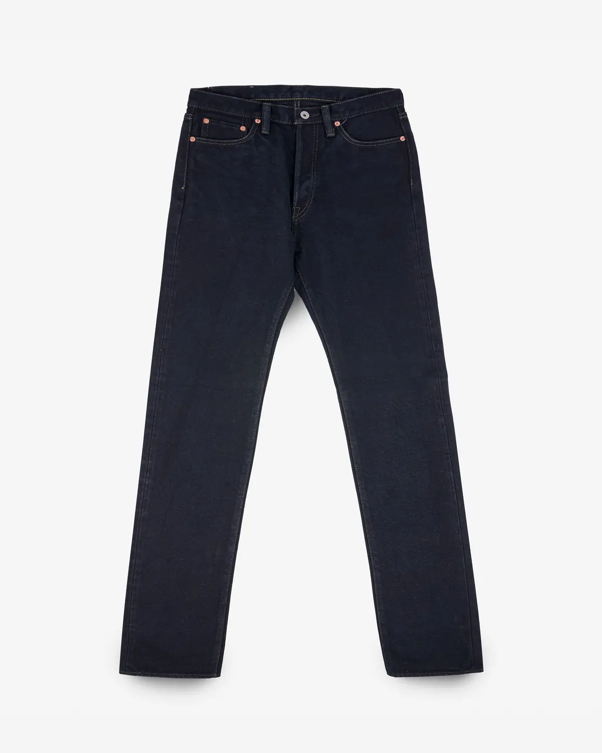 21Oz Selvedge Denim Relaxed Tapered Cut Jeans - Indigo Overdyed Black 1