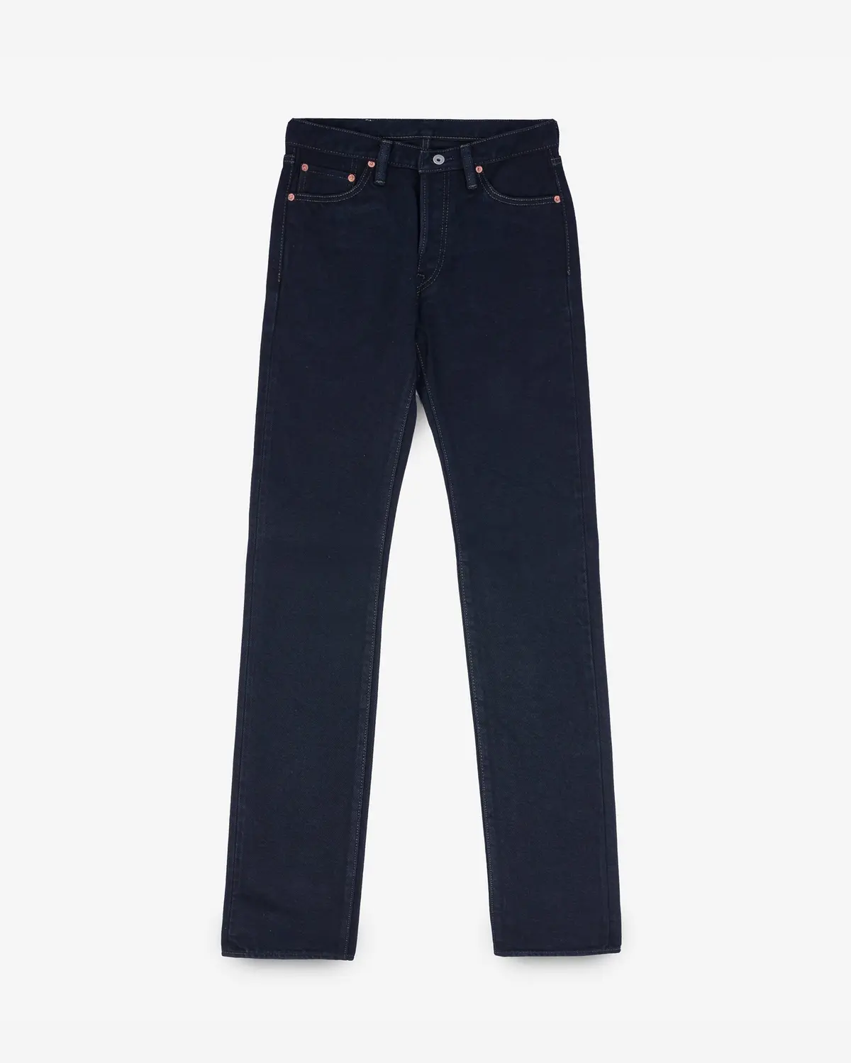 21Oz Selvedge Denim Slim Straight Cut Jeans - Indigo Overdyed Black 1