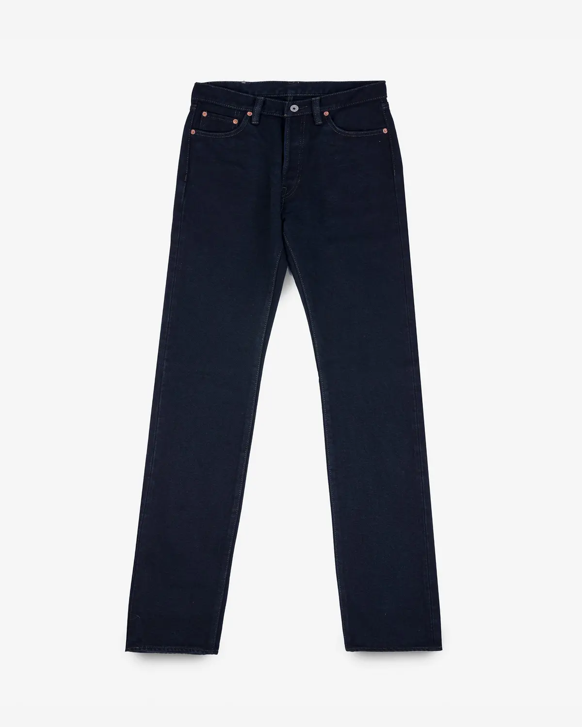 21Oz Selvedge Denim Straight Cut Jeans - Indigo Overdyed Black 1