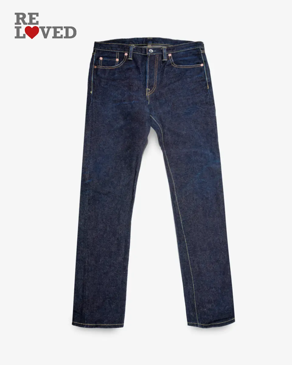 19Oz Left Hand Twill Selvedge Denim Super Slim Cut Jeans - Indigo (Ih-555S-19L) Tag 31, Hemmed To 33.5" 1