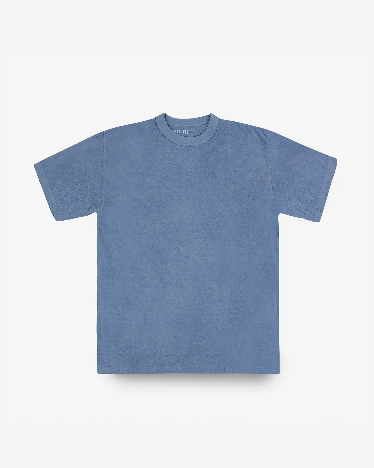 Utilitees - 5.5Oz Loopwheel Crew Neck T-Shirt - Natural Indigo / White Body 1