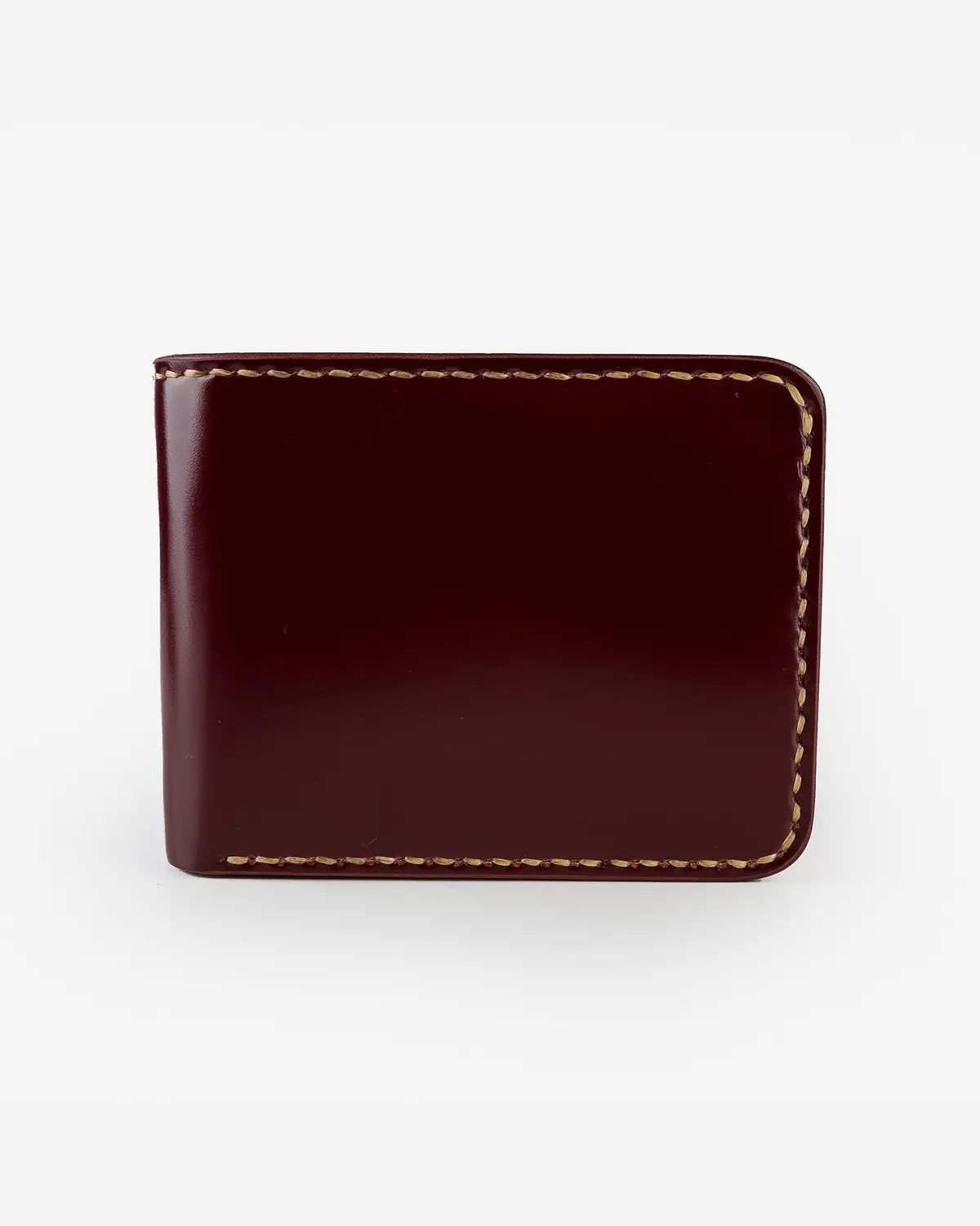 Slimline Small Shell Cordovan Wallet - Oxblood 1