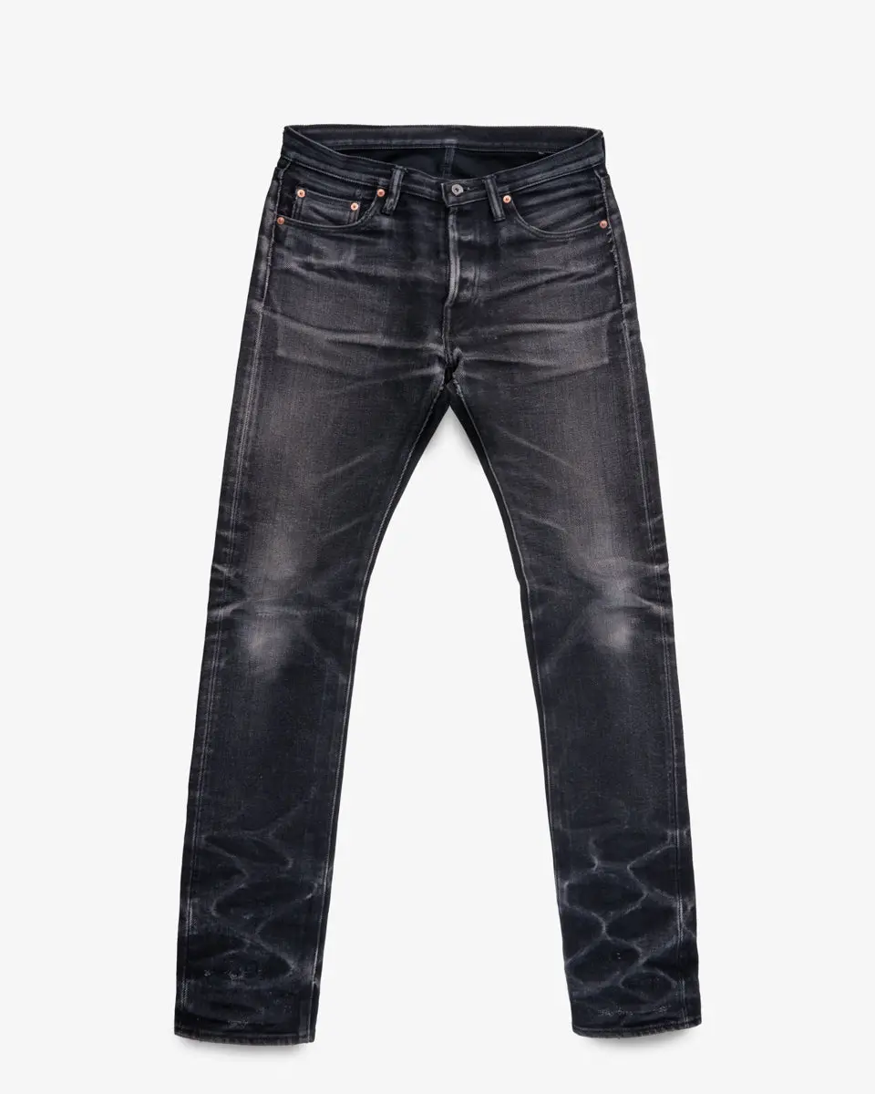 21Oz Selvedge Denim - Superblack Fades To Grey 1
