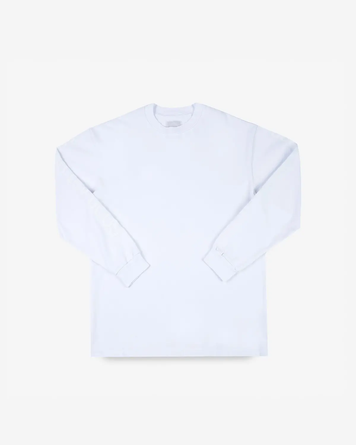 Good Art Hlywd Heavyweight Long Sleeve Crew Neck T-Shirt - Optic White 1