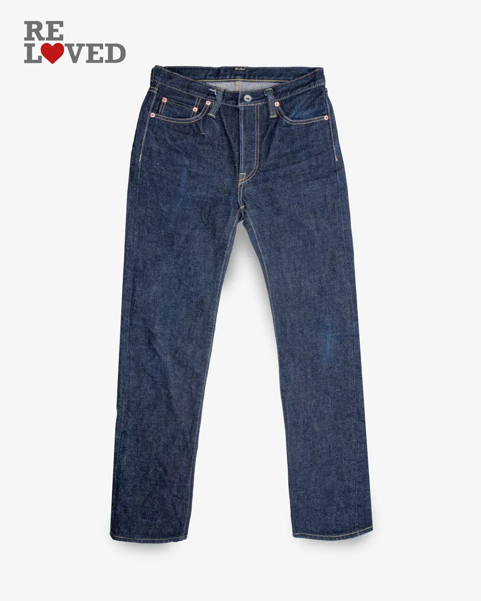 21Oz Selvedge Denim Slim Straight Cut Jeans - Indigo (Ih-666S-21) Tag 30, Hemmed To 29.5 1
