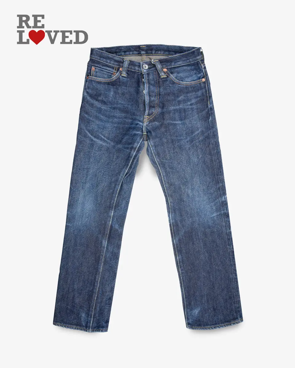 21Oz Selvedge Denim Straight Cut Jeans - Indigo (Ih-634S) Tag 29, Hemmed To 29.0" 1