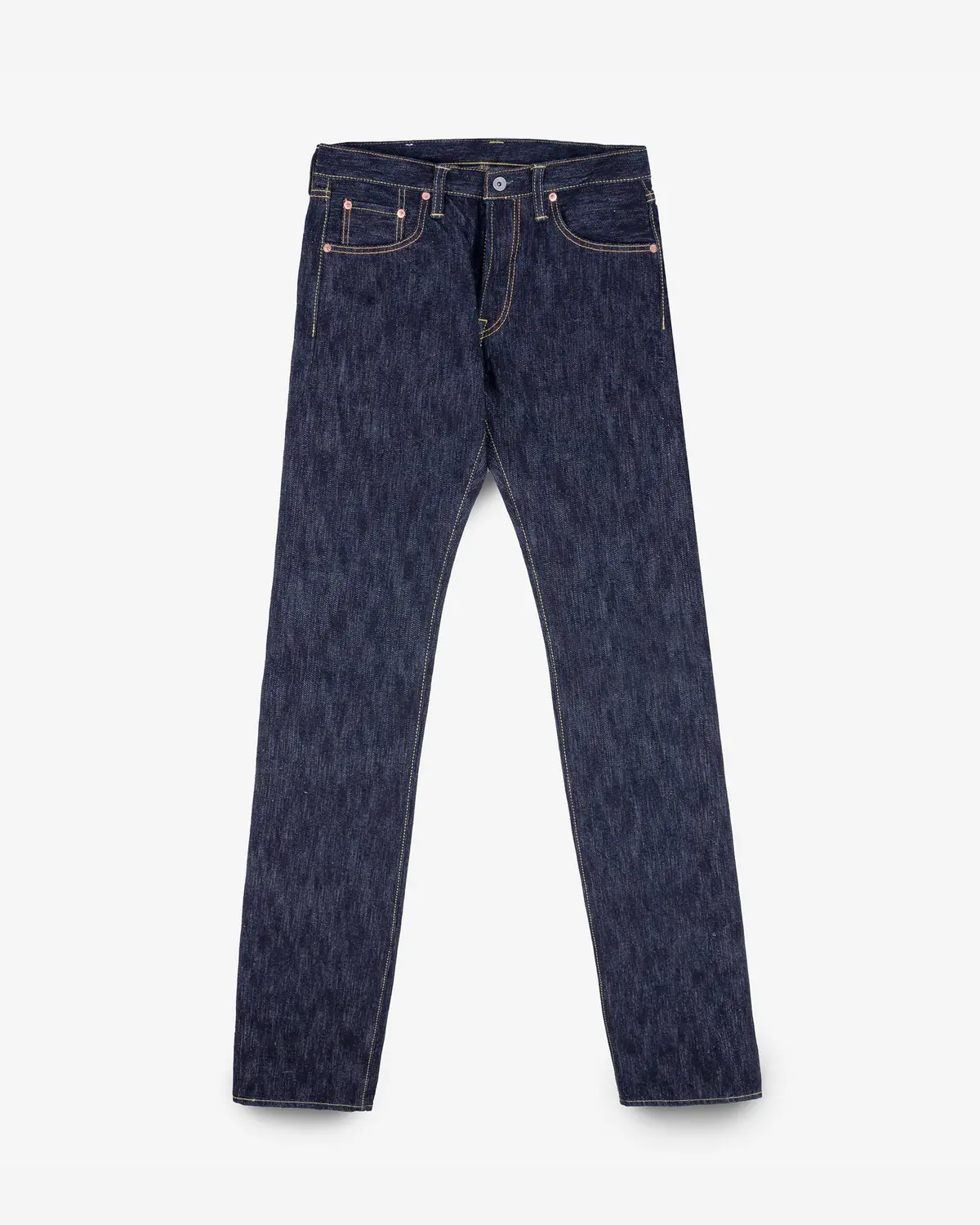 16Oz Slubby Selvedge Denim Slim Tapered Cut Jeans - Indigo 1