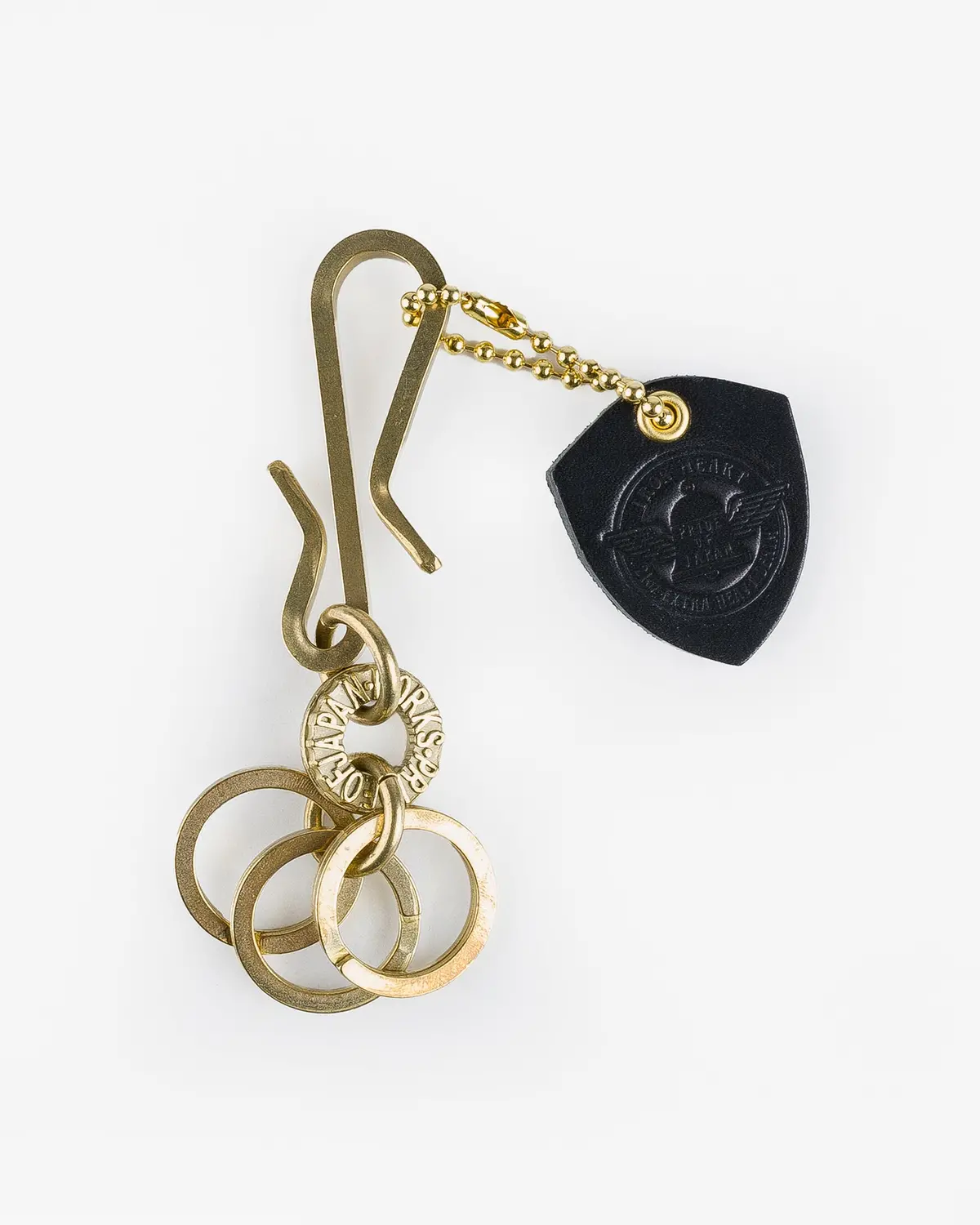 Key Hook With Rings - Brass 1