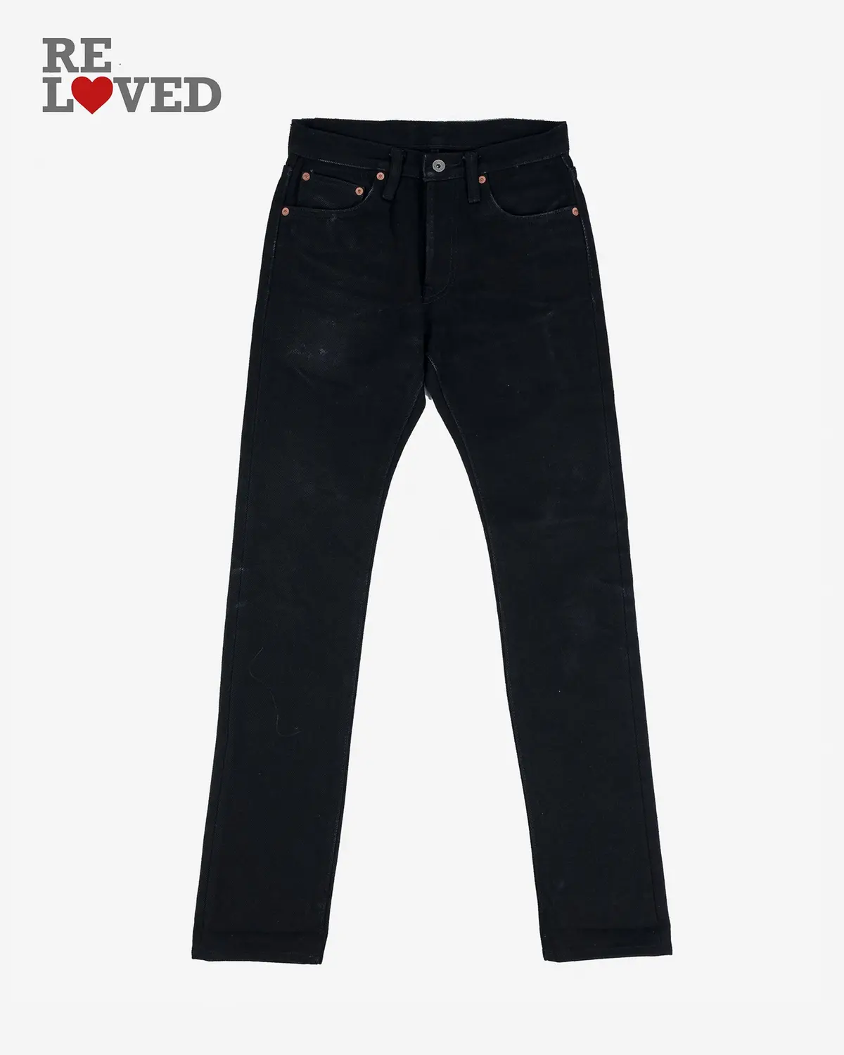 21Oz Selvedge Denim Slim-Tapered Cut Jeans - Black (Ih-8301S) Tag 28, Hemmed To 31.0'' 1