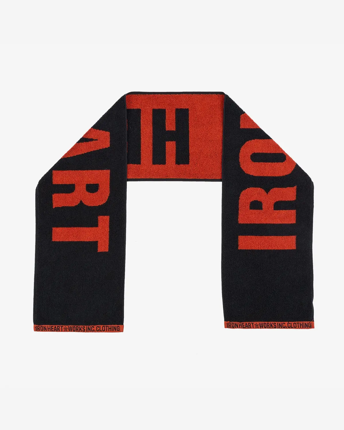 Iron Heart Small Imabari Towel - Orange/Black 1