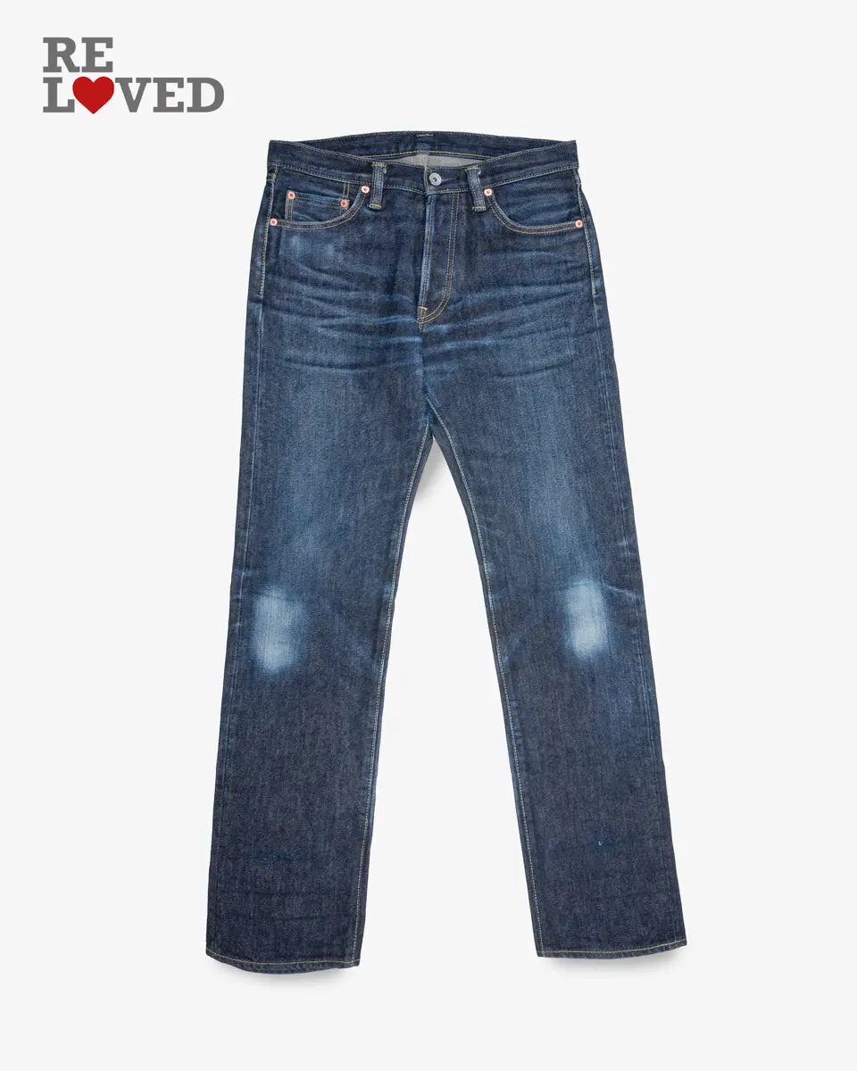 21Oz Selvedge Denim Straight Cut Jeans - Indigo (Ih-634S) Tag 32, Hemmed To 34.5" 1