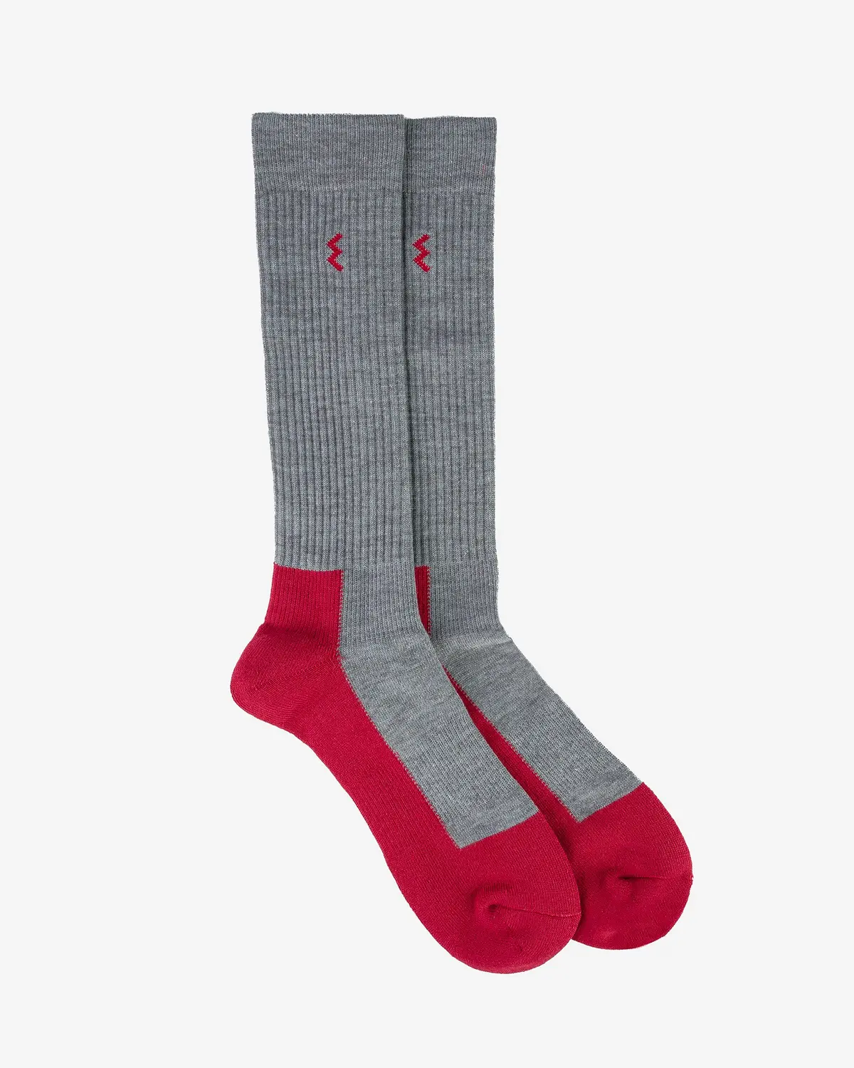 Iron Heart Engineer Socks - Grey/Red 1