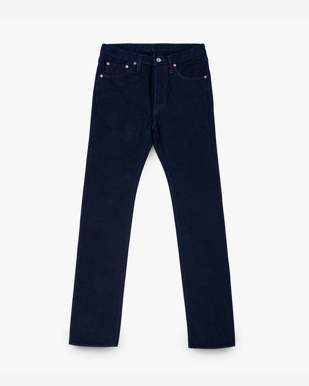 14Oz Selvedge Denim Slim Straight Cut Jeans - Indigo/Indigo 1