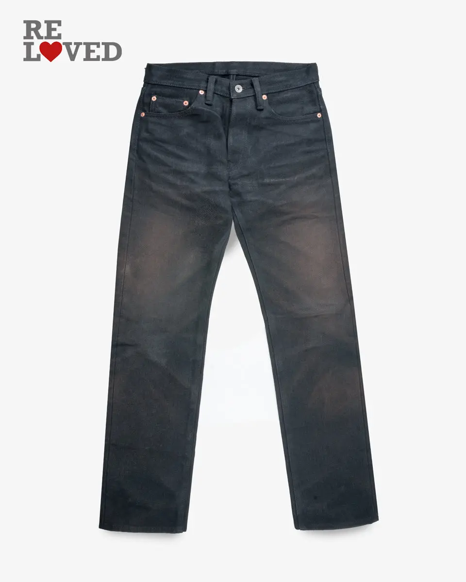 21Oz Selvedge Denim Straight Cut - Superblack Non-Fade (Ih-634S-Sb) Tag 30, Hemmed To 32.0" 1