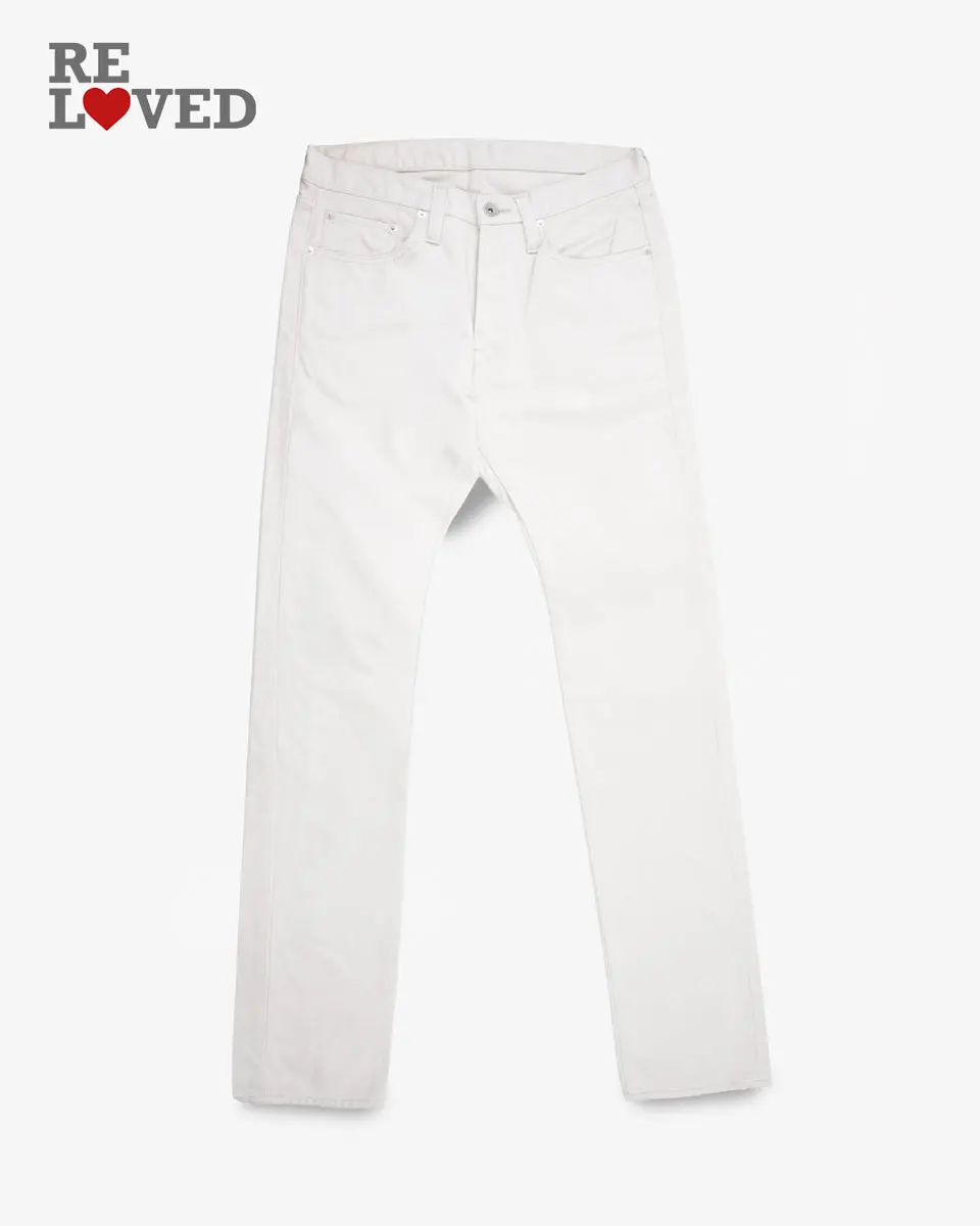 14Oz Cotton Piqué Slim Cut Jeans - Ecru (Ih-555-Piq) Tag 32, Hemmed To 35.5" 1