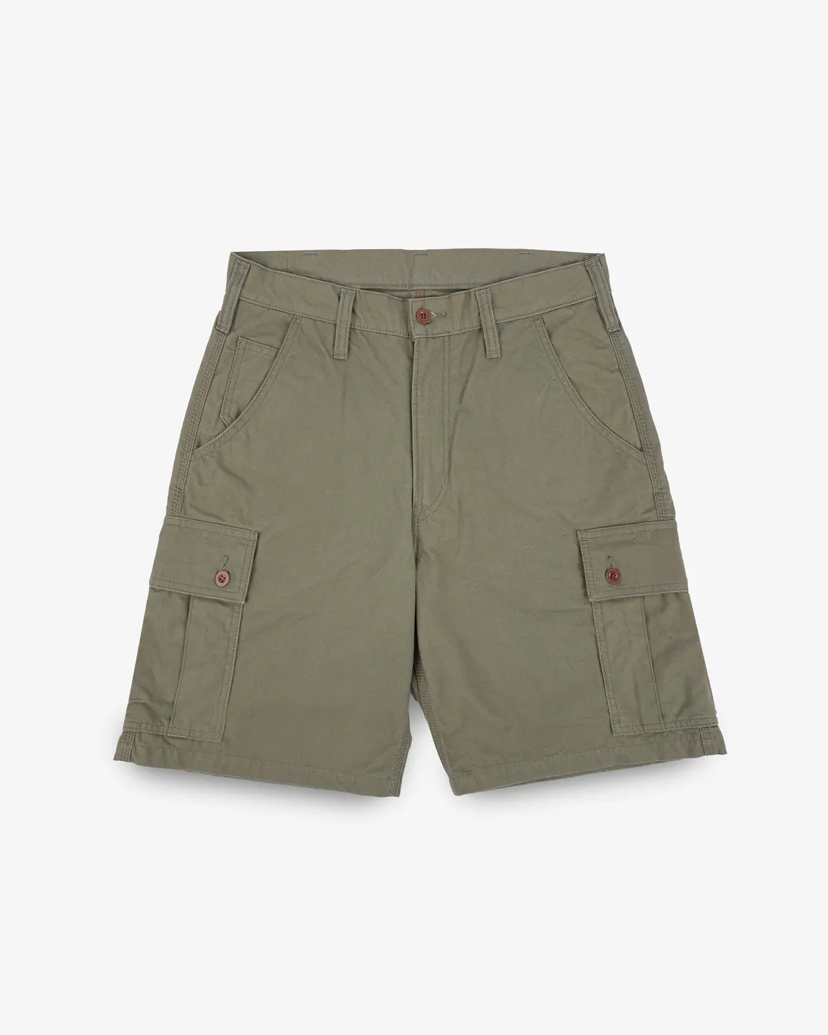 9Oz Canvas Military Cargo Shorts - Green 1