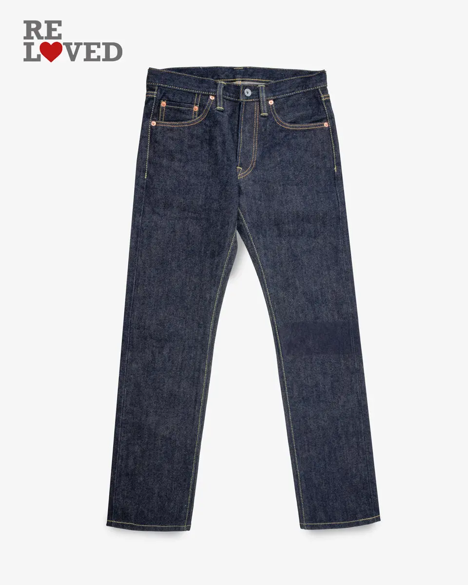 21Oz Selvedge Denim Slim Tapered Cut Jeans - Indigo (Ih-777S-21) Tag 30, Hemmed To 29.0" 1