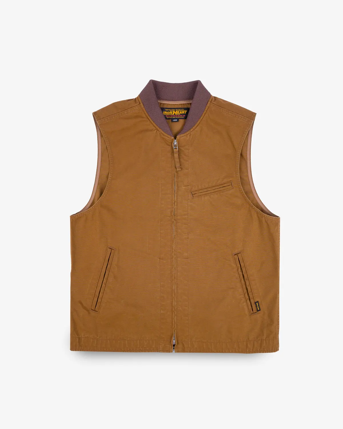 9Oz Canvas Work Vest - Brown 1