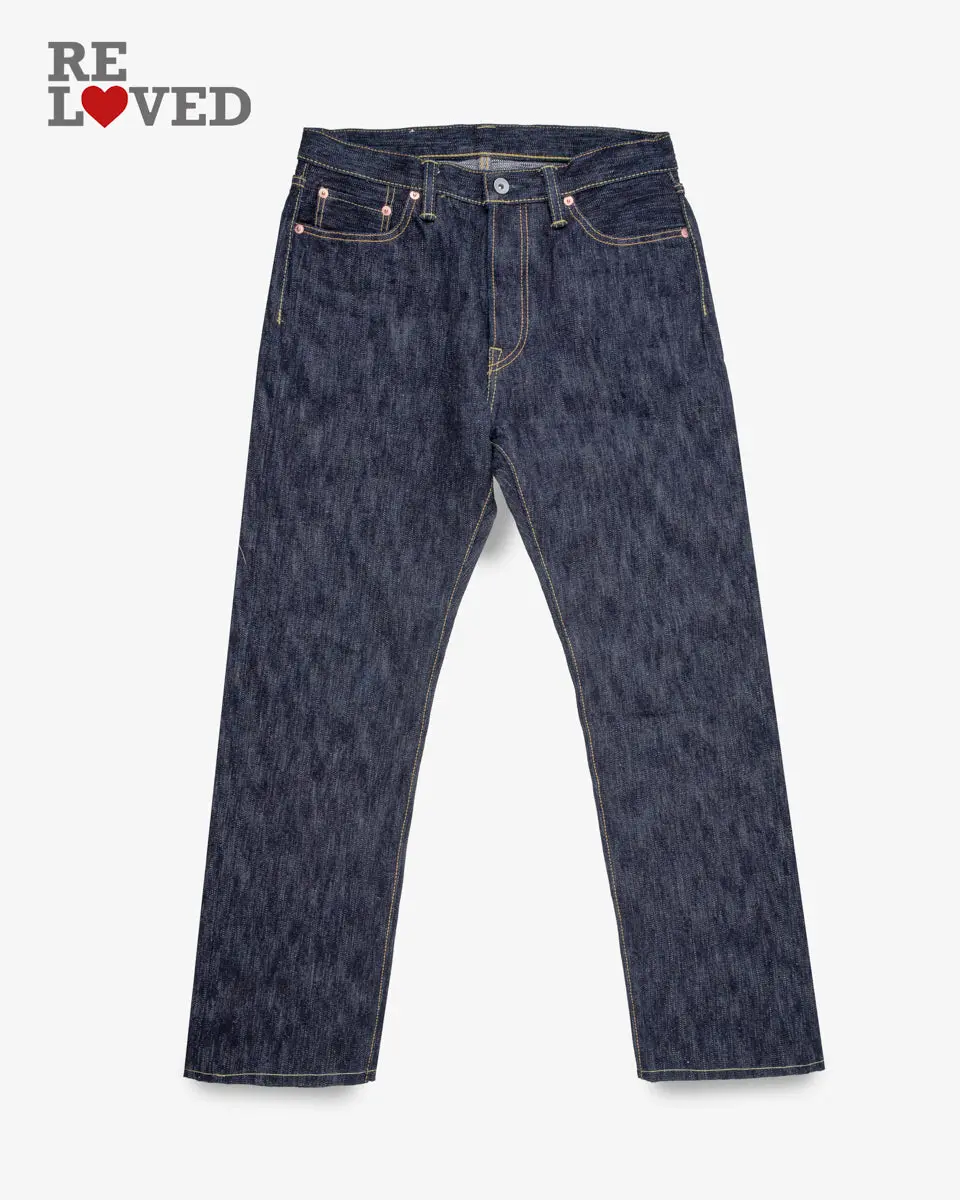 16Oz Slubby Selvedge Denim Relaxed Tapered Cut Jeans - Indigo (Ih-888S-Slb) Tag 32, Hemmed To 30.0" 1