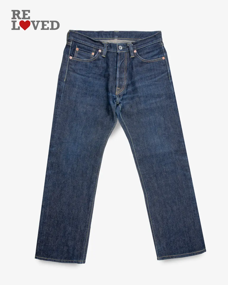 21Oz Selvedge Denim Straight Cut Jeans - Indigo (Ih-634S) Tag 32, Hemmed To 27.8" 1