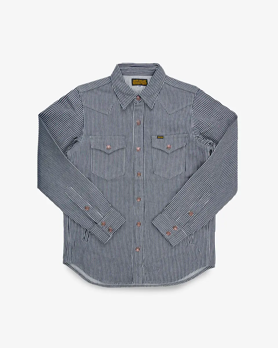 12Oz Hickory Stripe Cpo Shirt - Indigo 1