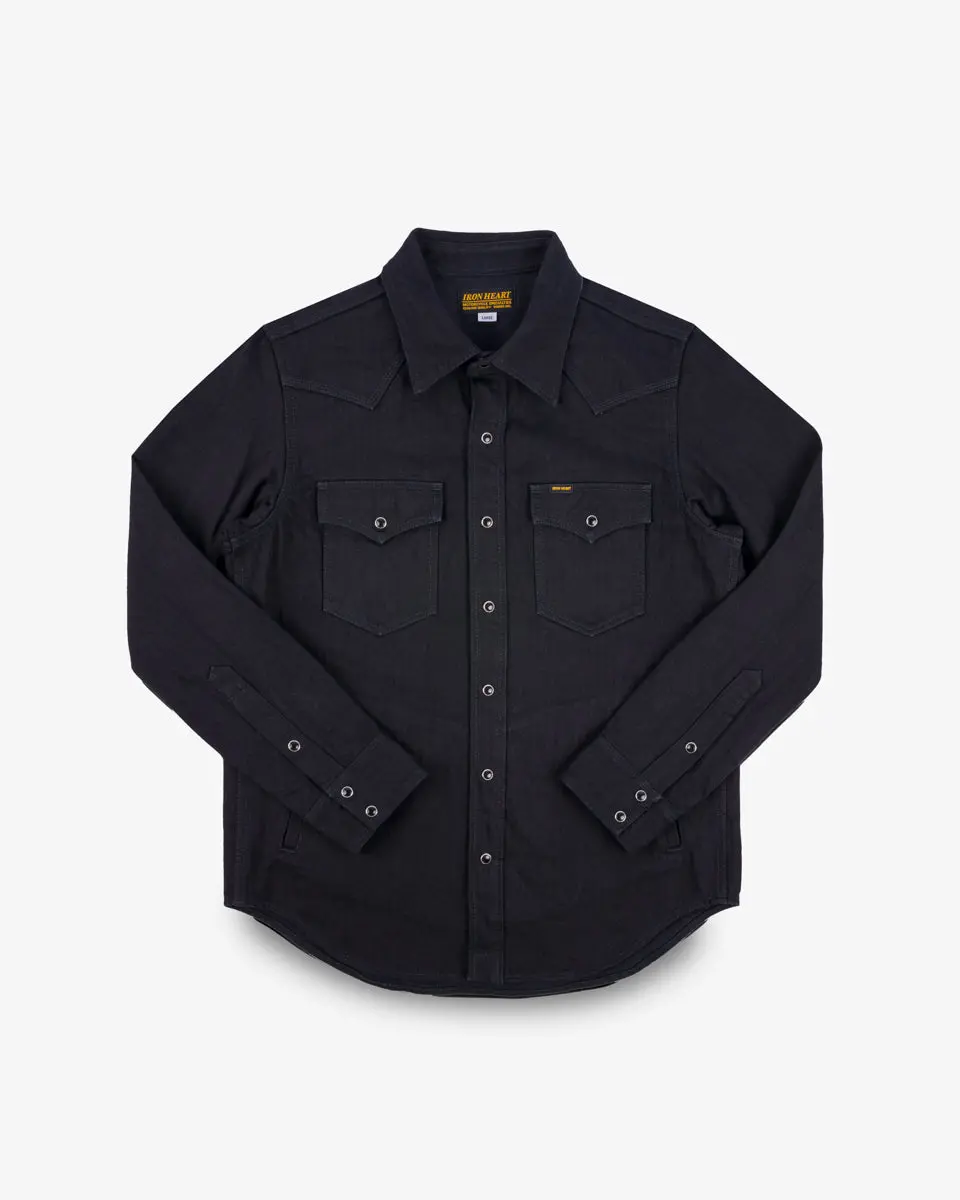 14Oz Herringbone Cpo Western Shirt - Black 1