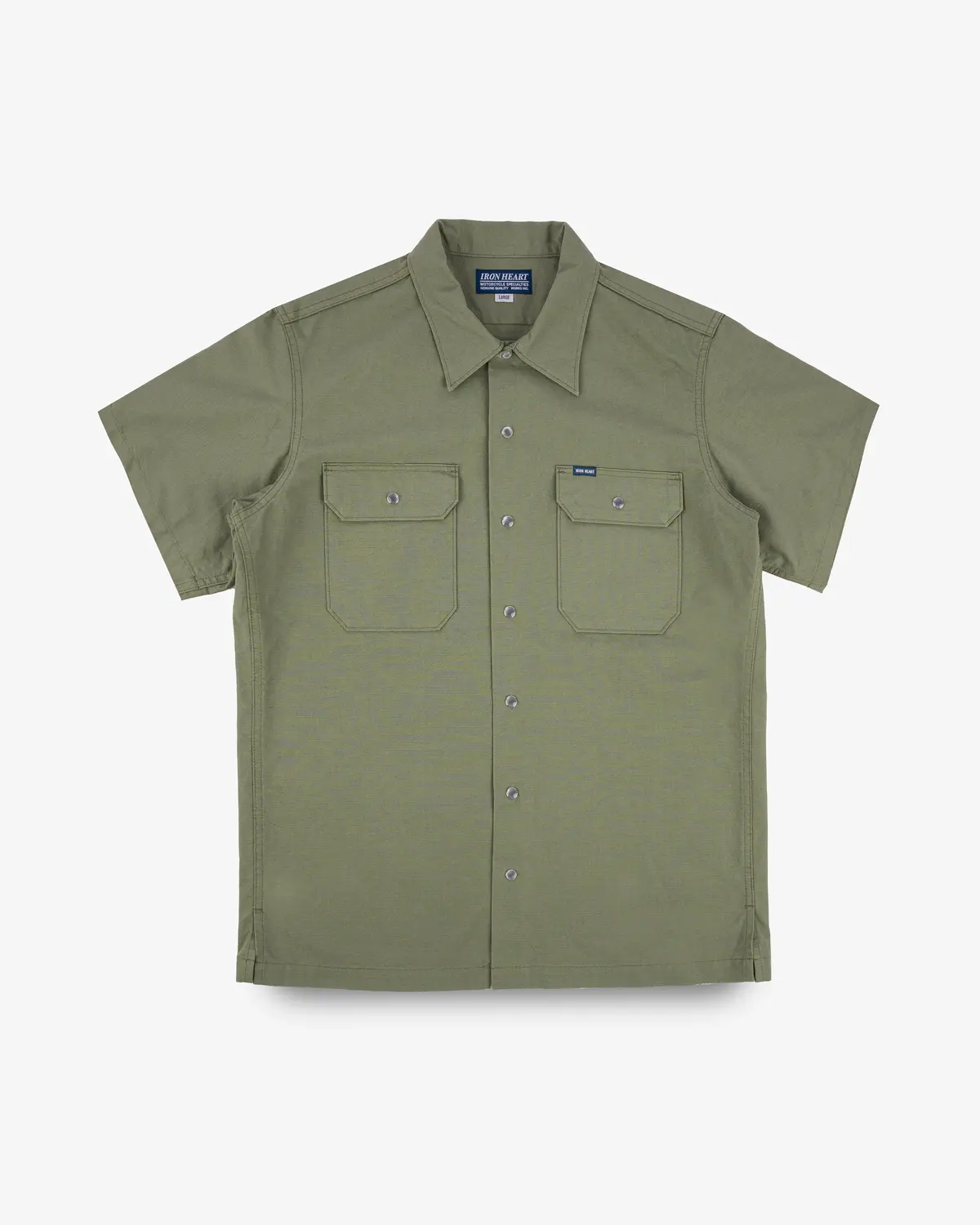 8Oz Ripstop Short Sleeved Mechanic Shirt - Military Green 1