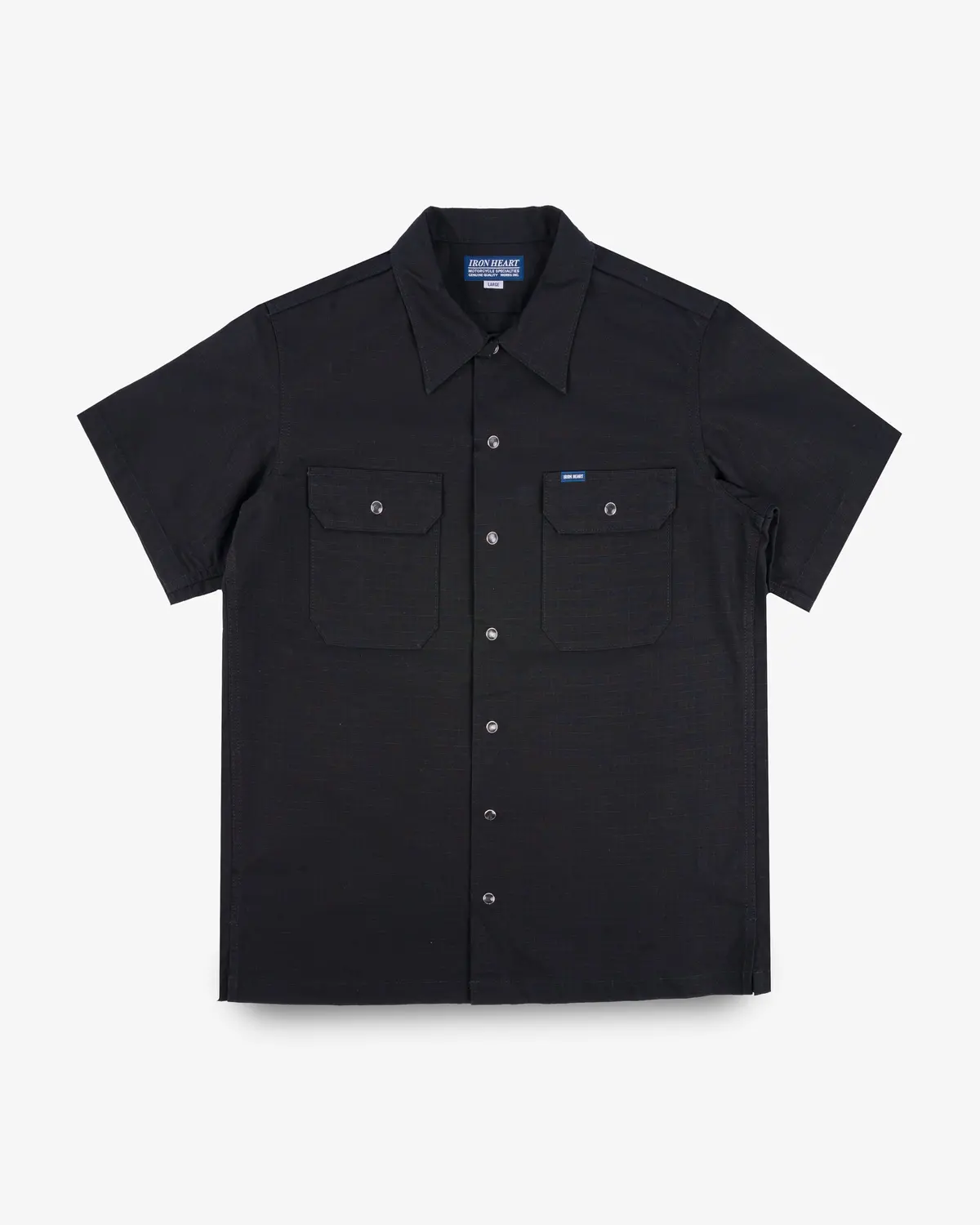 8Oz Ripstop Short Sleeved Mechanic Shirt - Black 1