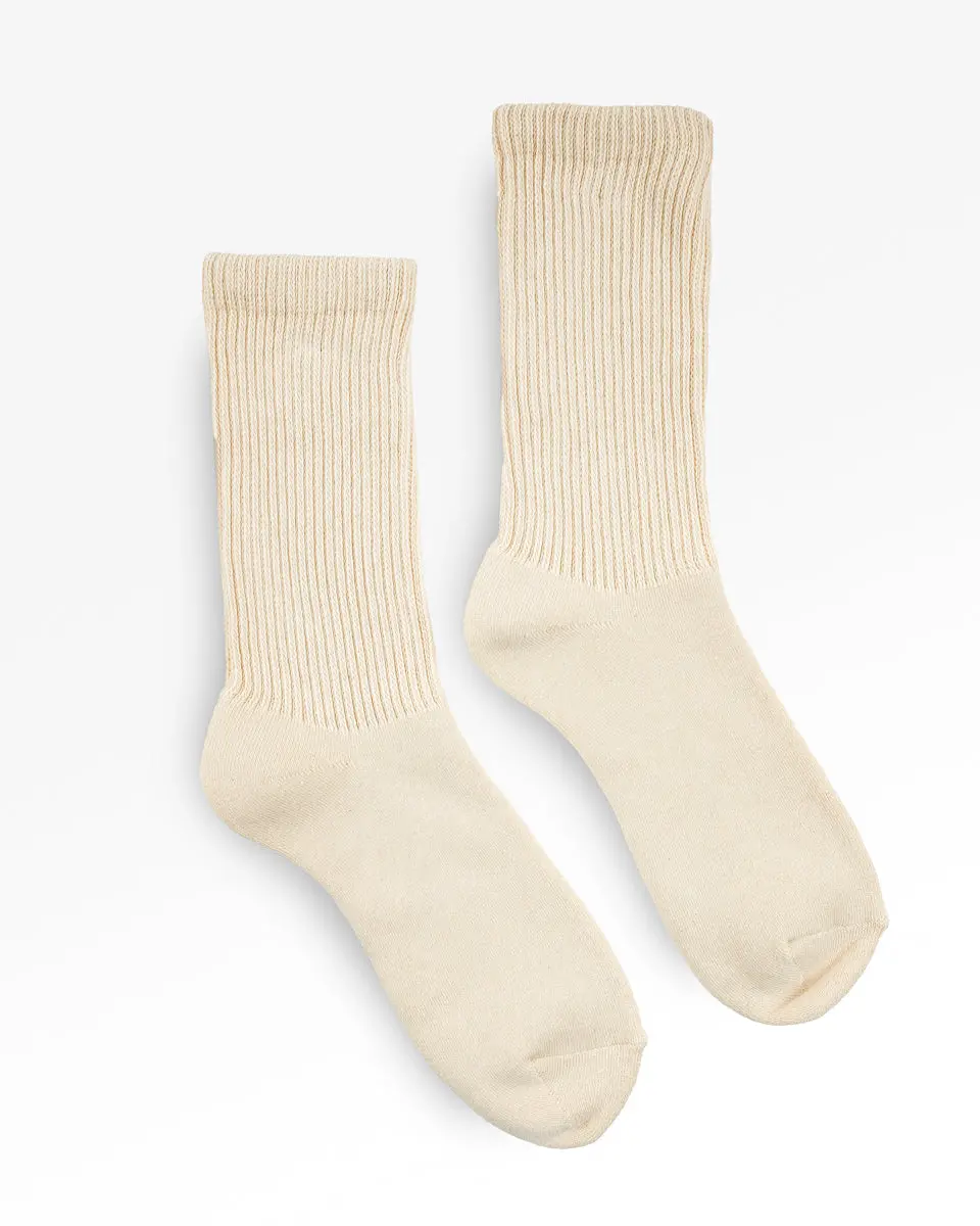 Decka Showatabé Organic Pile Socks - Ivory 1