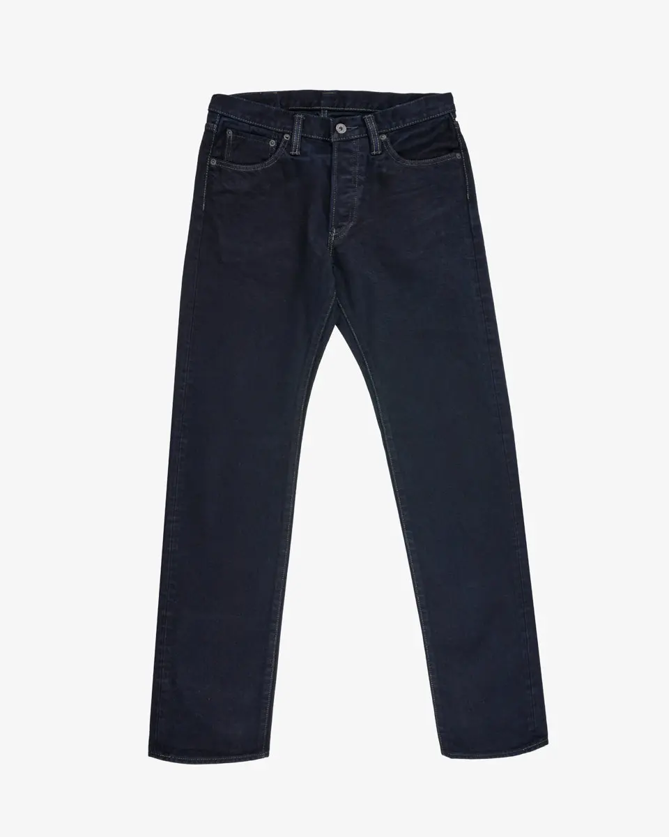 14Oz Selvedge Denim Straight Cut Jeans - Indigo Overdyed Black 1