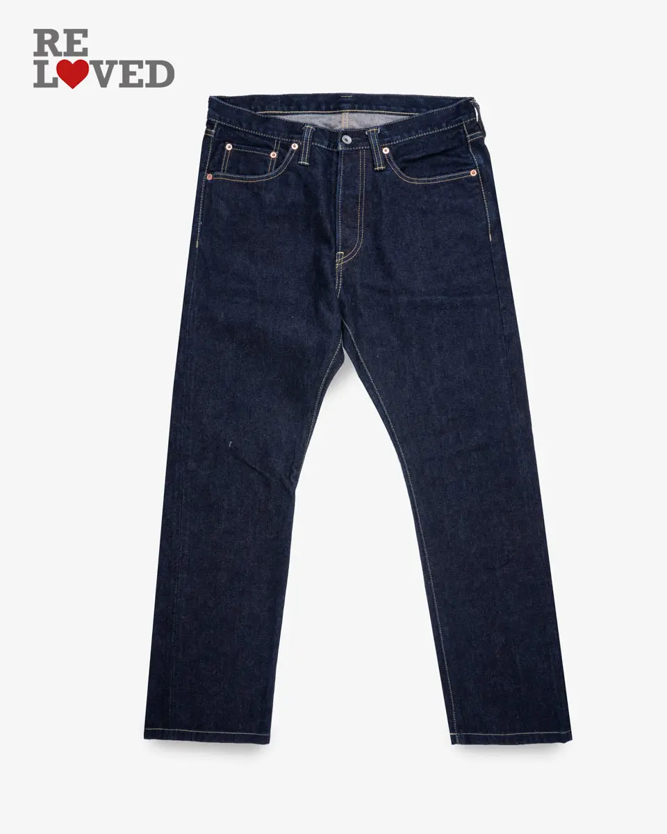 14Oz Broken Twill Selvedge Denim Slim Cut Jeans - Indigo (Ih-555Sbr-14) Tag 33, Hemmed To 28.5" 1