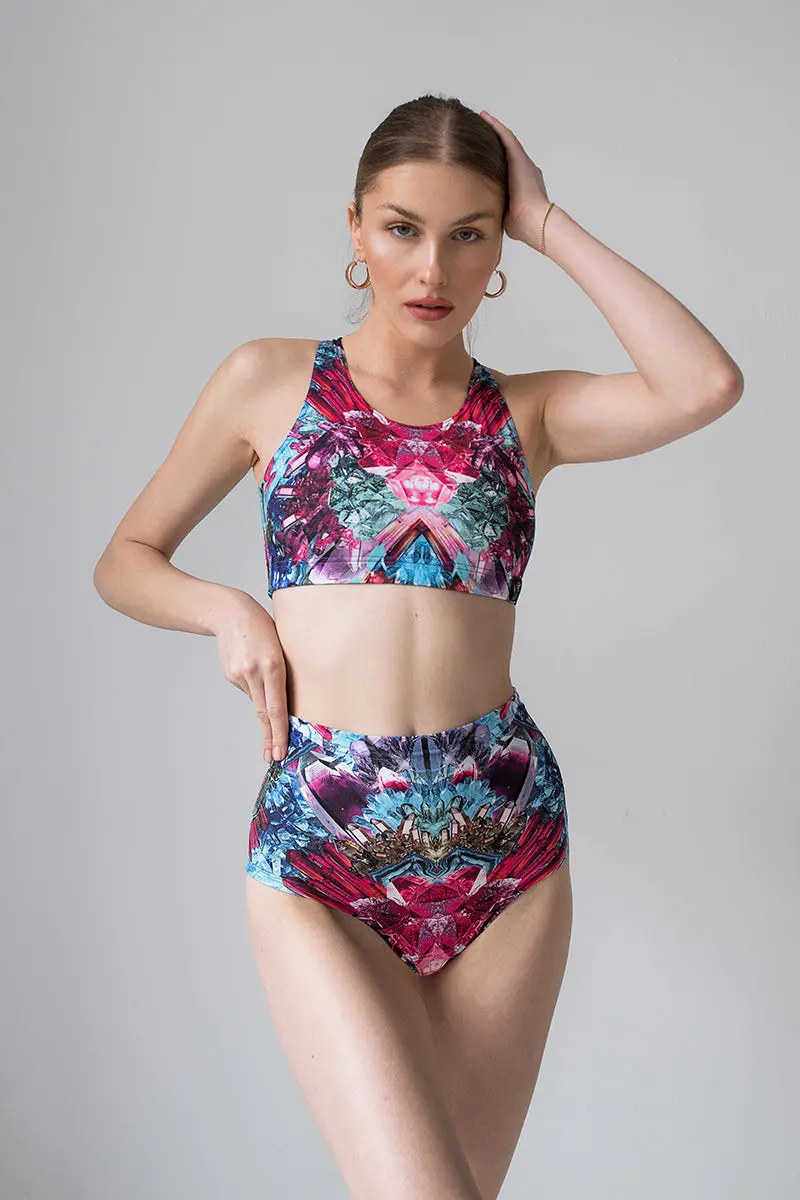 Pole Addict High Waisted Shorts - Crystallised 1